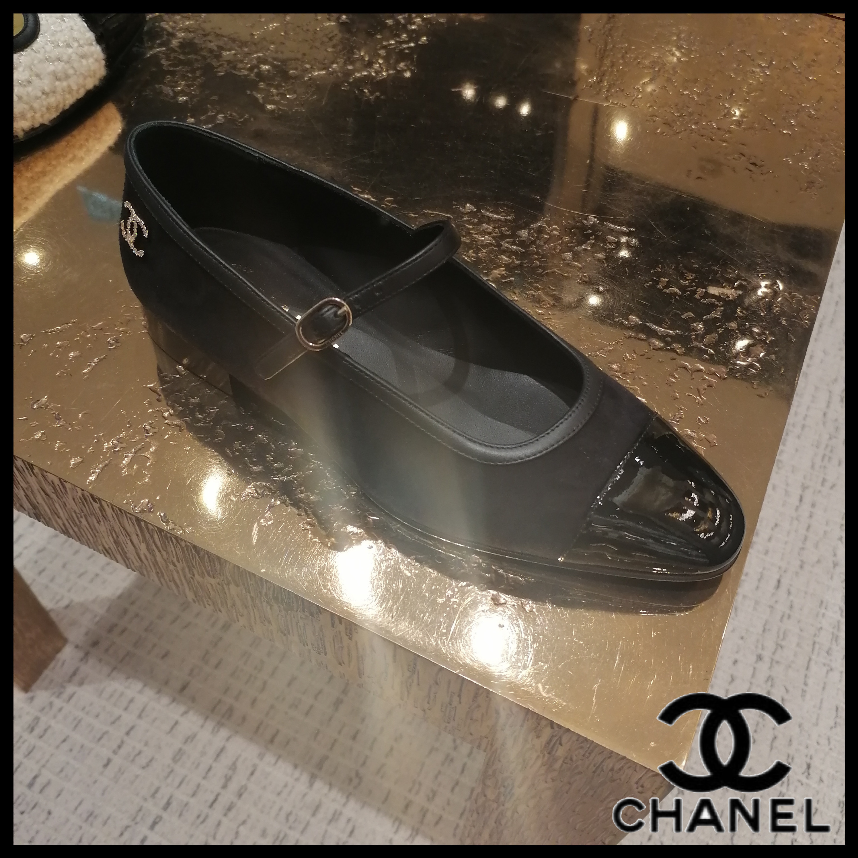 ◆CHANEL◆メリージェーン ブラック CCロゴ
