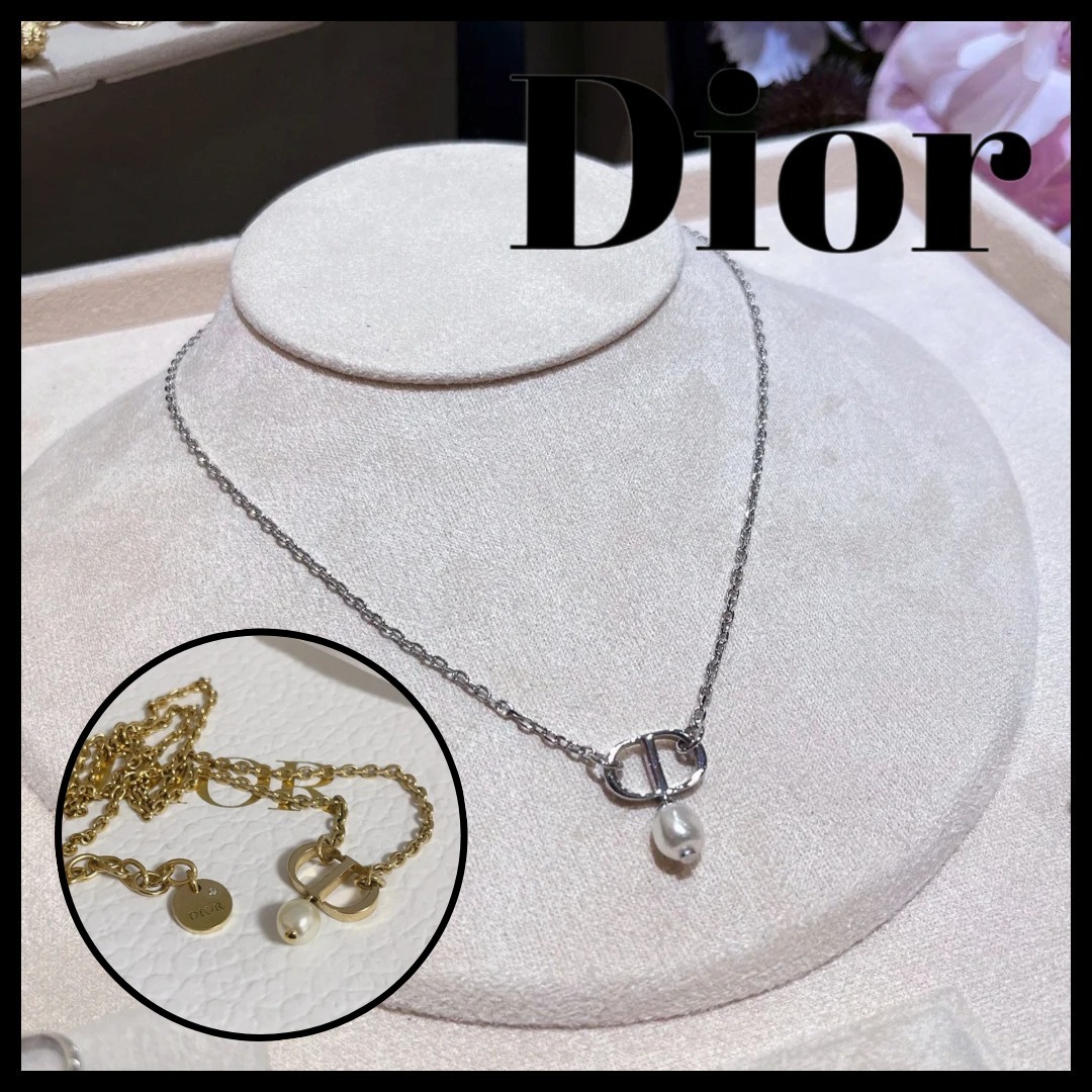 【日常使いにも最適】Dior プチCD ネックレス 2色