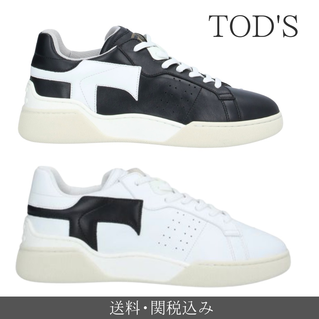 TOD'S  ロゴ レザー スニーカー 送料関税込み