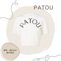 *関税送料込*【PATOU】ウール混ロゴジャカードクロップドトップ