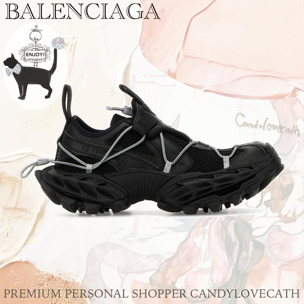 スニーカー BALENCIAGA Black Synthetic Leather And Mesh Hike Sneakers