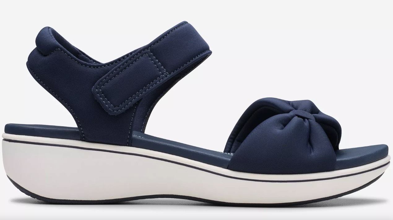 CLARKS サンダル 軽量 ウエッジ ストラップ ヒール 4.5cm