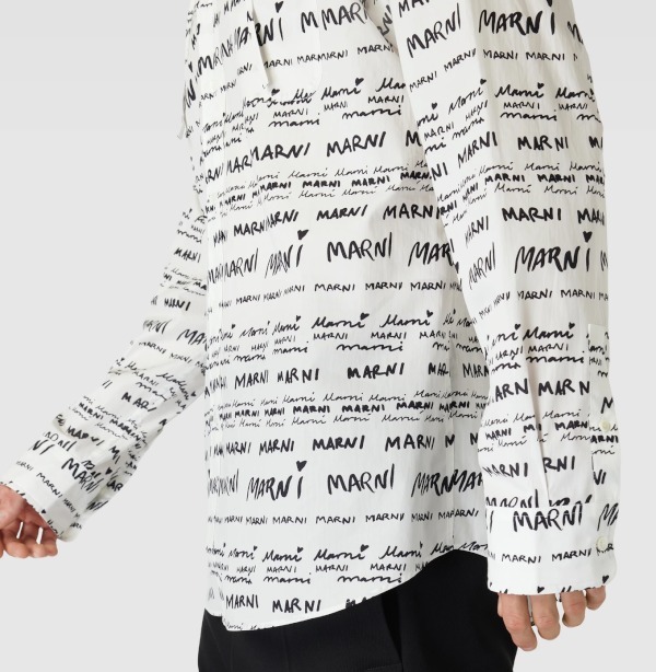 “MARNI” オールオーバーロゴ シャツフーディー