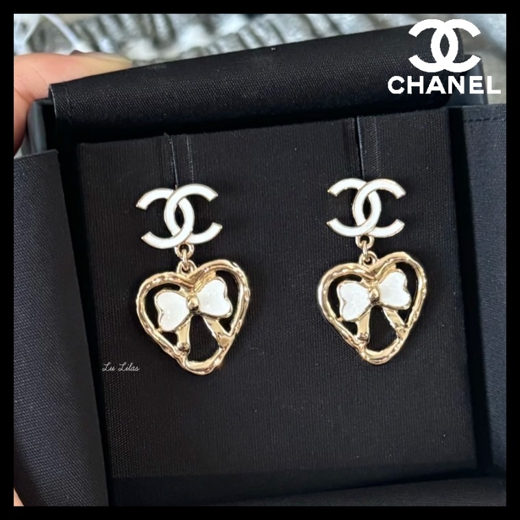 【女子力UP☆ハート×リボン】CHANEL ピアス