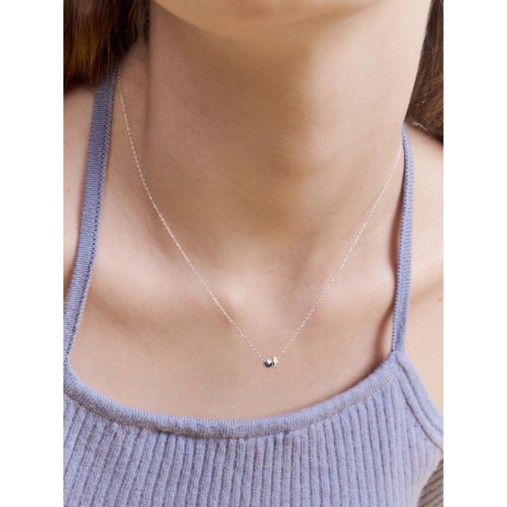☆ENGBROX☆ silver925 heart and cubic ring necklace EBNL2407