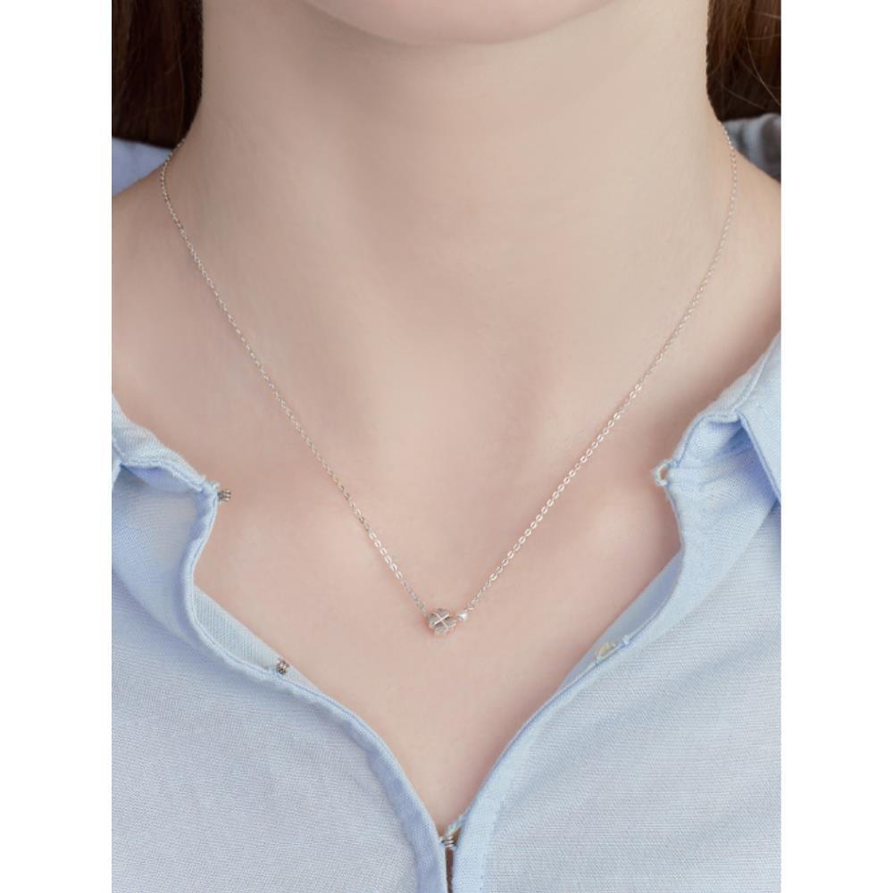☆ENGBROX☆ silver925 clova pearl necklace EBNL24010SV