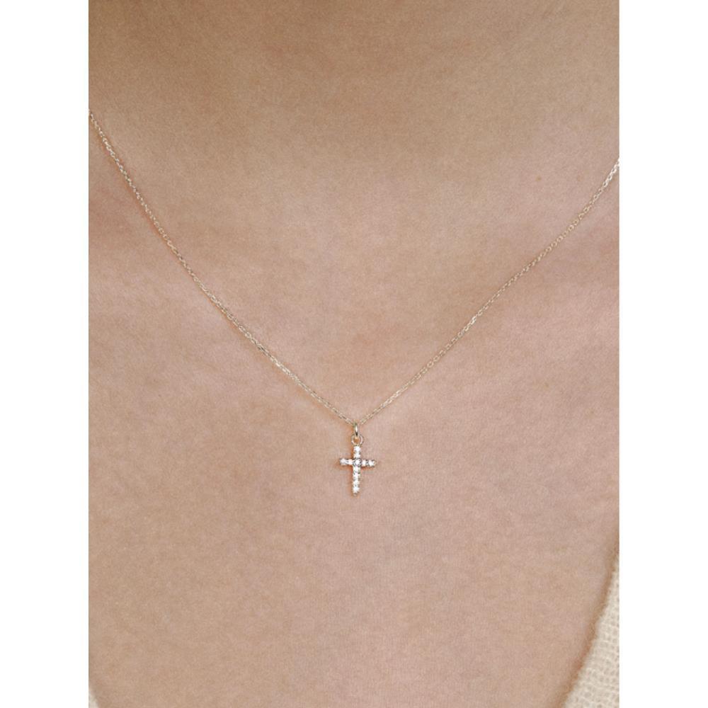 ☆Hei☆ sv925 cubic cross necklace HE24WINSW108XXFR