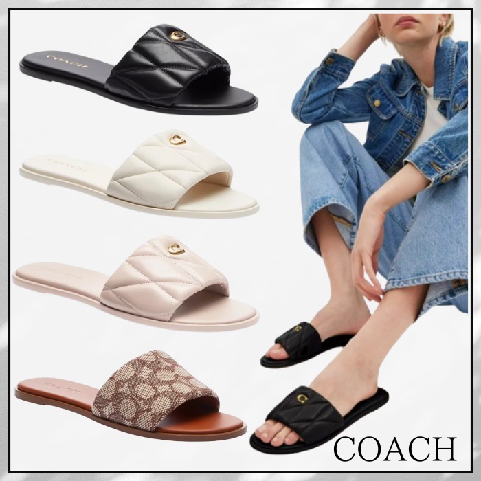 COACH シグネチャースライド Slide Flat Sandals サンダル