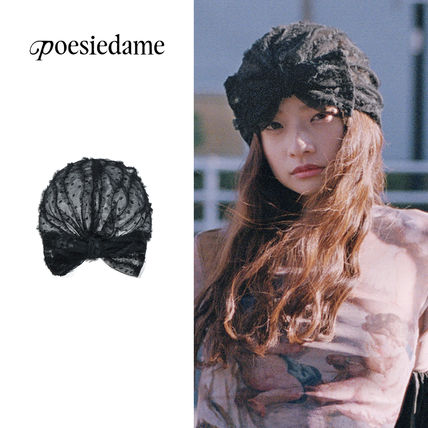 帽子・その他 POESIE DAME : 24FW / KNIT BALACLAVA (3COLORS) ブラック(黒)系 POESIE D'AME(ポエジーダム) 帽子・その他