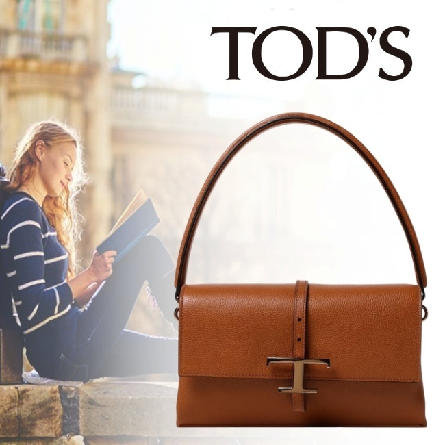 正規店買付【TOD'S】T タイムレス レザー フラップ バッグ ミニ