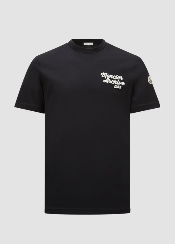 日本未入荷カラーあり《MONCLER》刺繍ロゴコットンTシャツ
