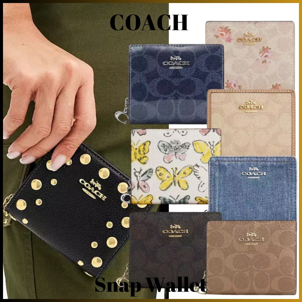 機能的★COACH★コンパクトスナップウォレット 小銭ポケット付き
