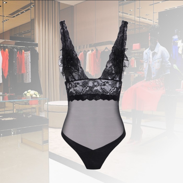 【★完売必至★】ELISABETTA FRANCHI ☆ レース チュール ボディ