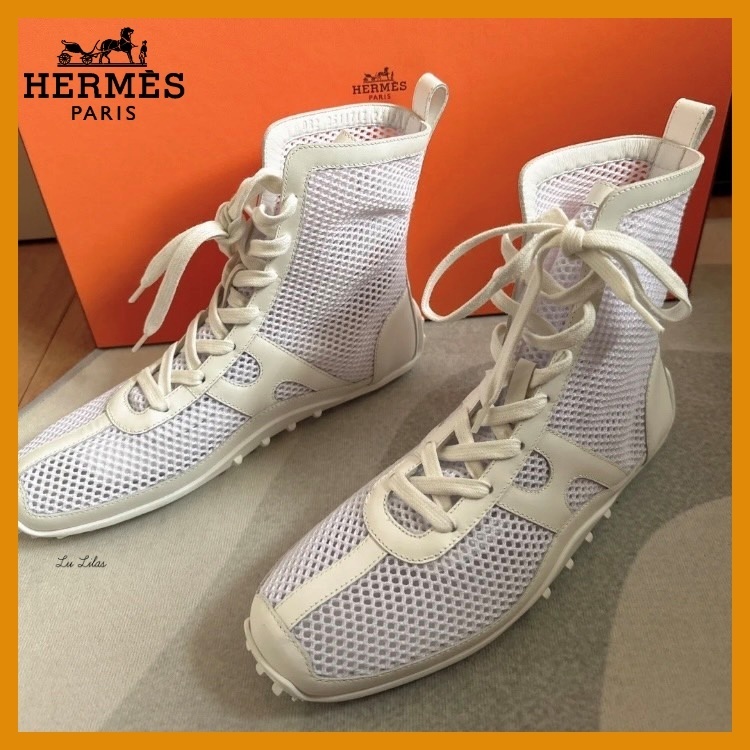 【個性的デザイン♪かっこいい】HERMES メッシュ スニーカー