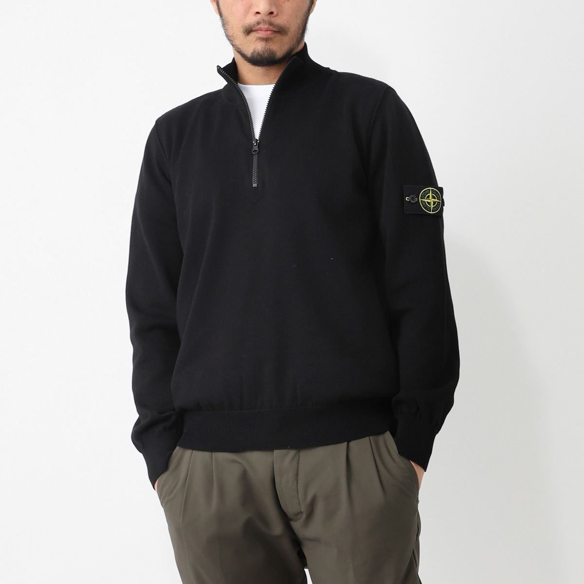 STONE ISLAND(ストーンアイランド) 23AW Half zip pullover knit