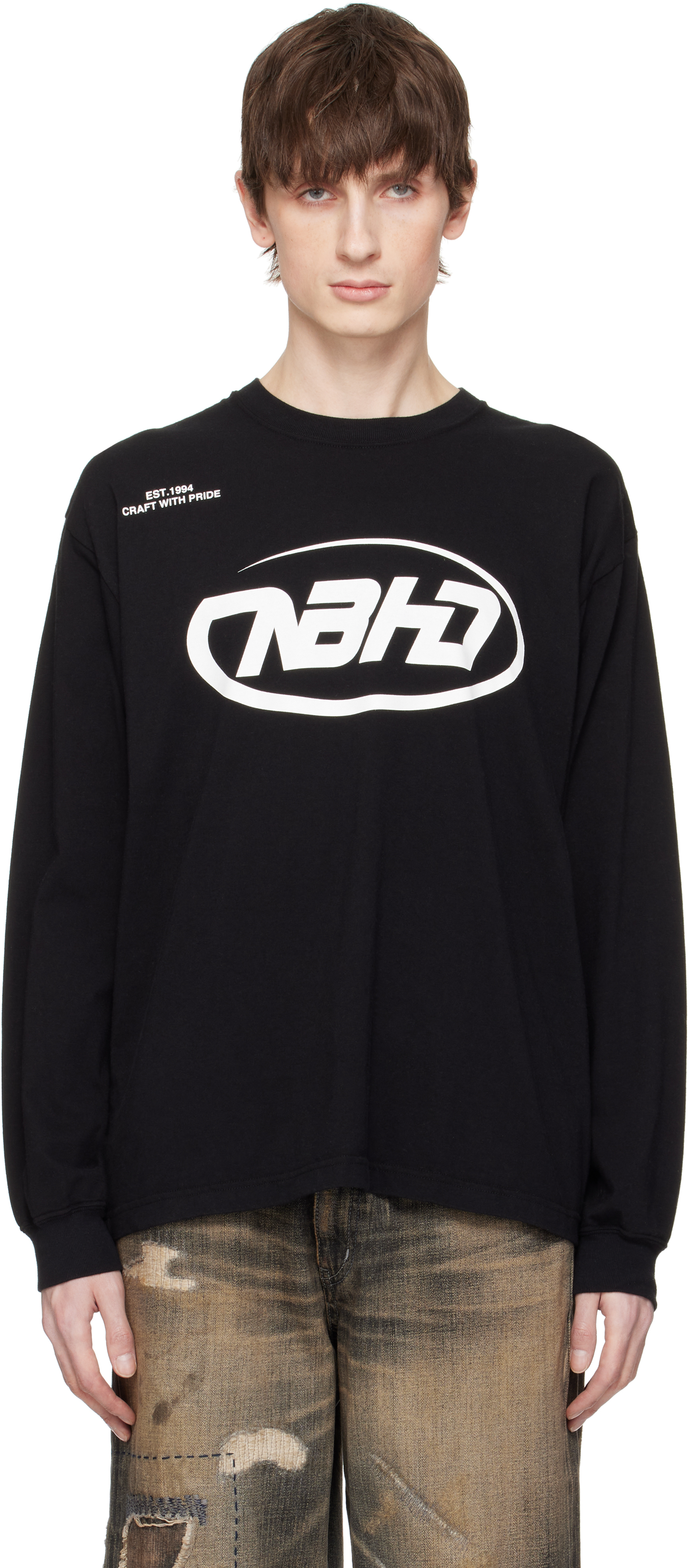 【関税込み】Neighborhood ブラック NH LS-6 Tシャツ
