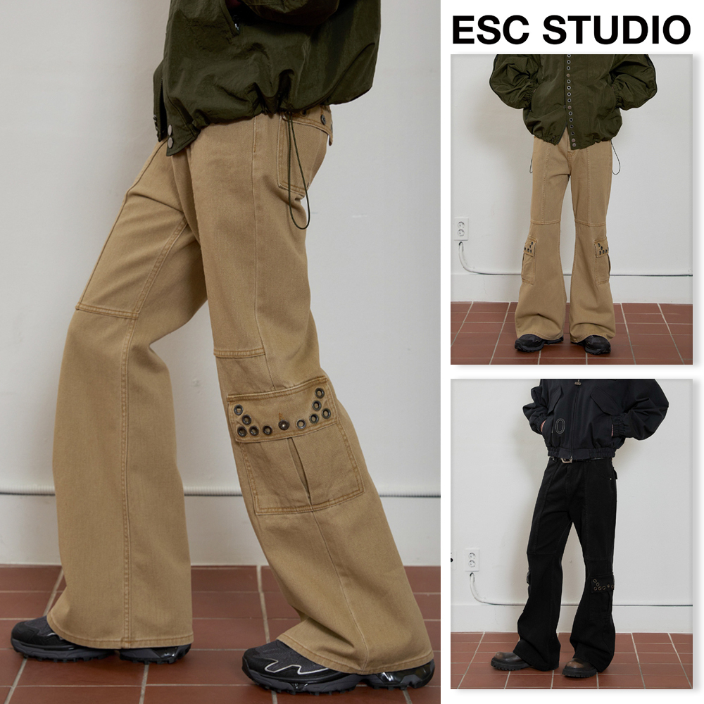 【ESC STUDIO】25SS★ eyelet denim bootcut pants