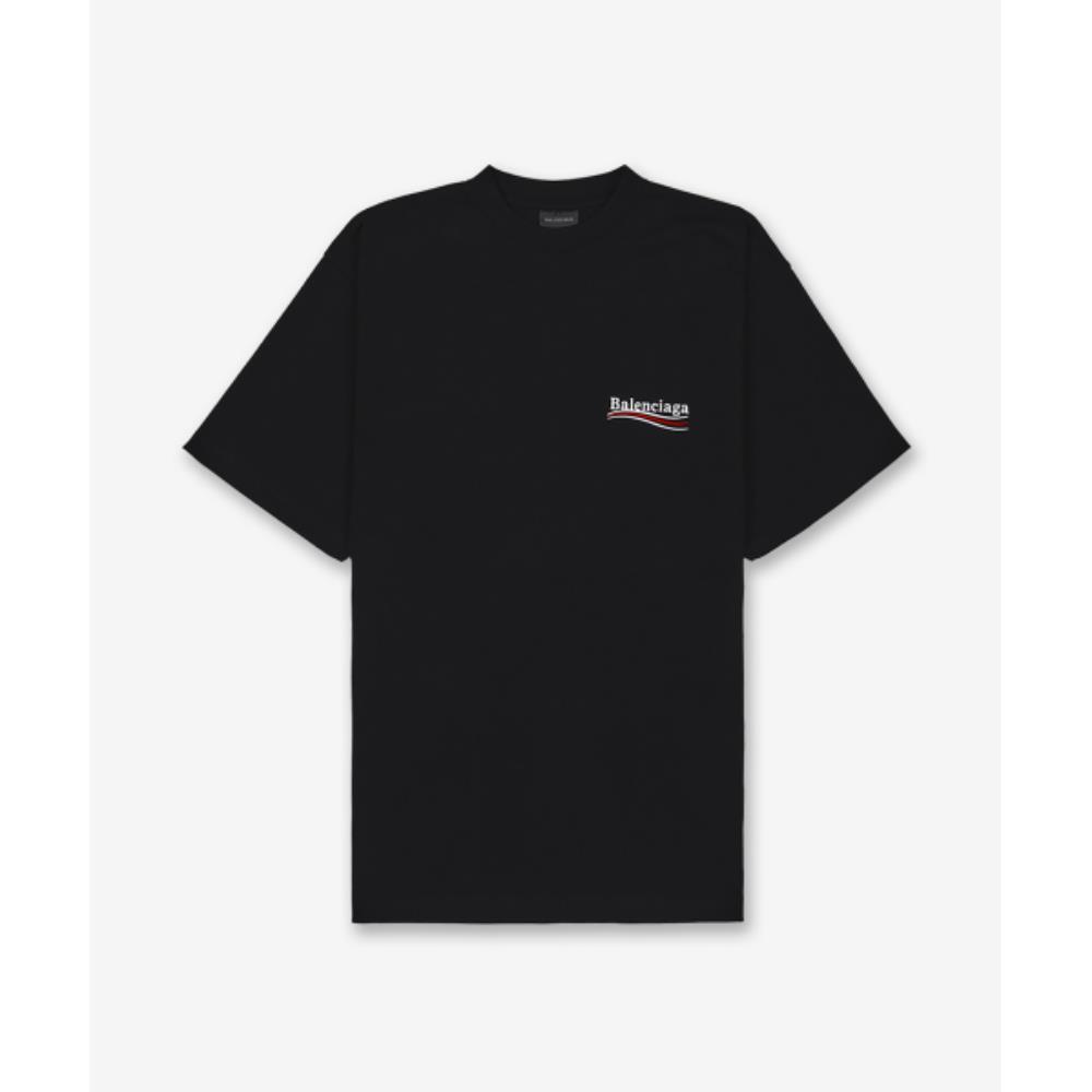 Tシャツ・カットソー *BALENCIAGA* Large fit short sleeve t-shirt black white 6416
