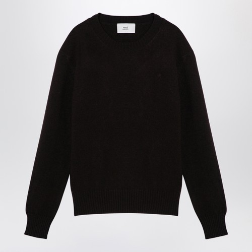 Ami Paris クルーネックプルオーバー ブラウン FW24/25