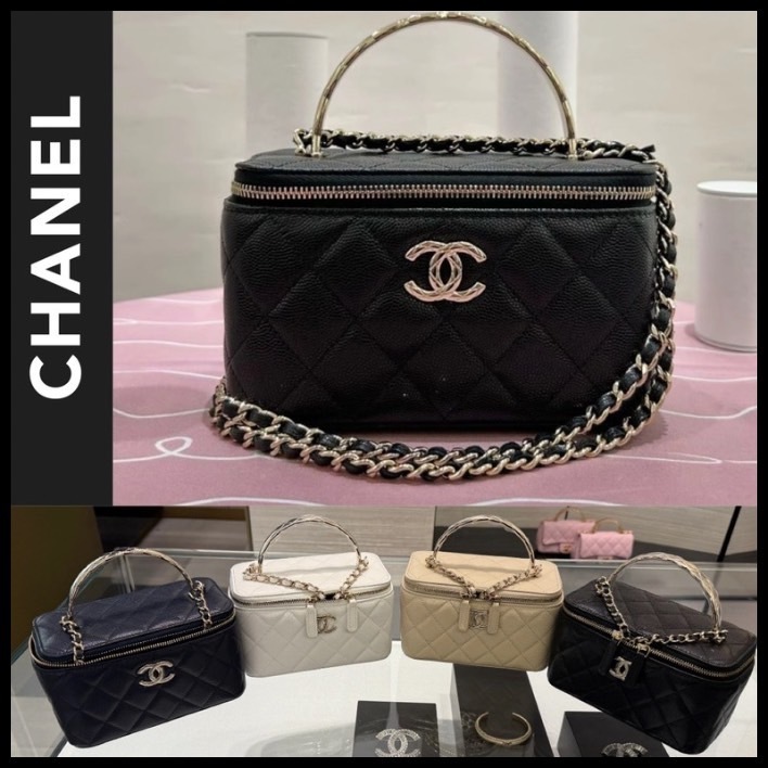 メタルハンドルがお洒落♪【CHANEL】25S バニティバッグ