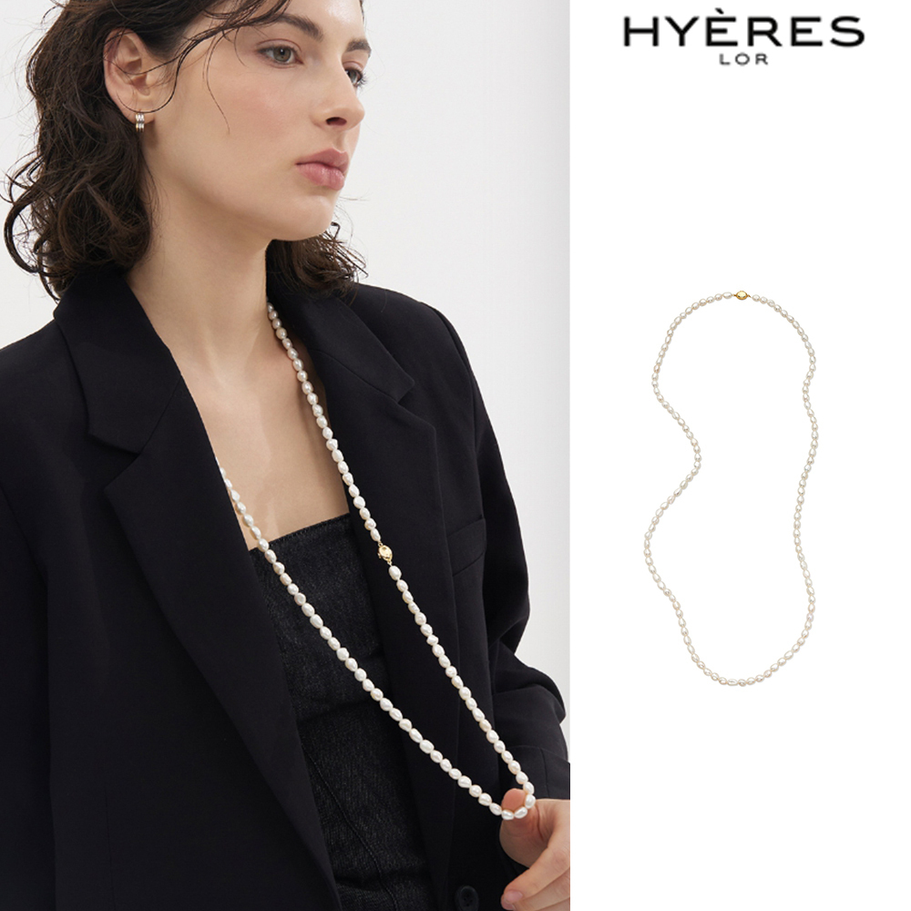 【HYERES LOR】25SS★ H Edit Silver (Y) Freshwater Pearl L NC