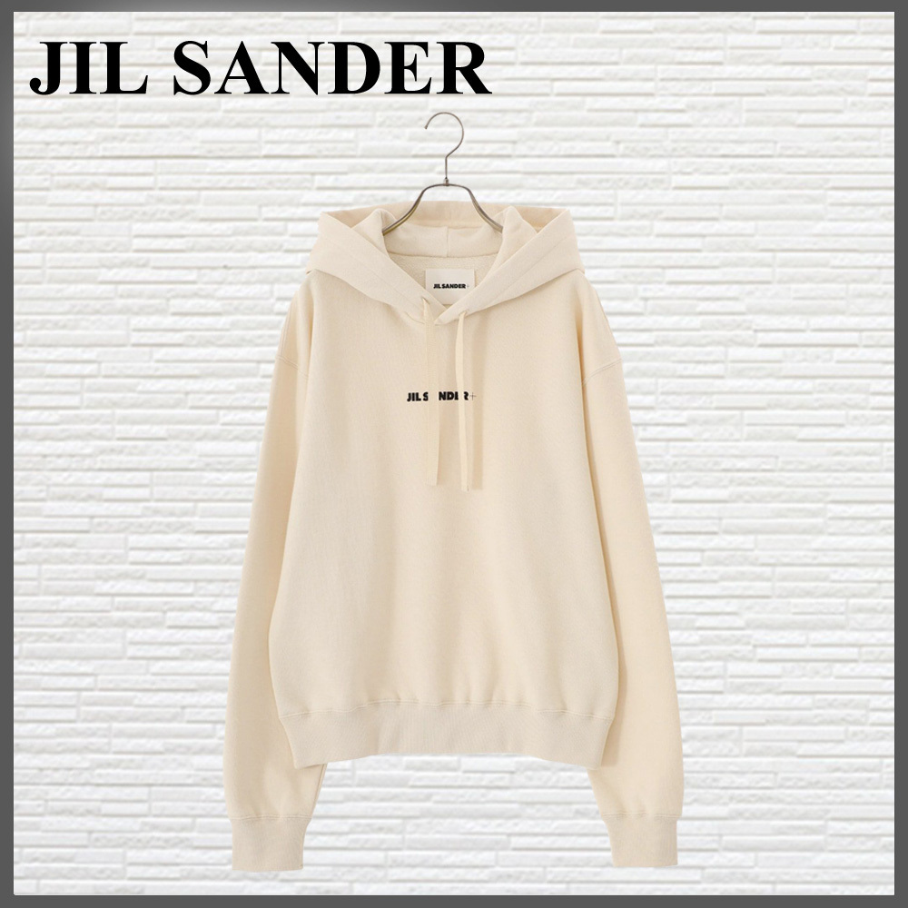 JIL SANDER ロゴ スウェットシャツ フーディ付き デューン