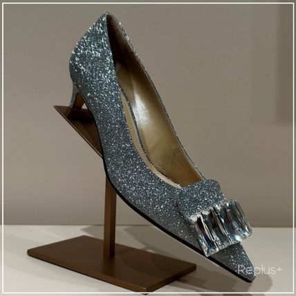 美品♪セルジオロッシ sr1 ロゴバックル パンプス 37.5(約24.5cm)