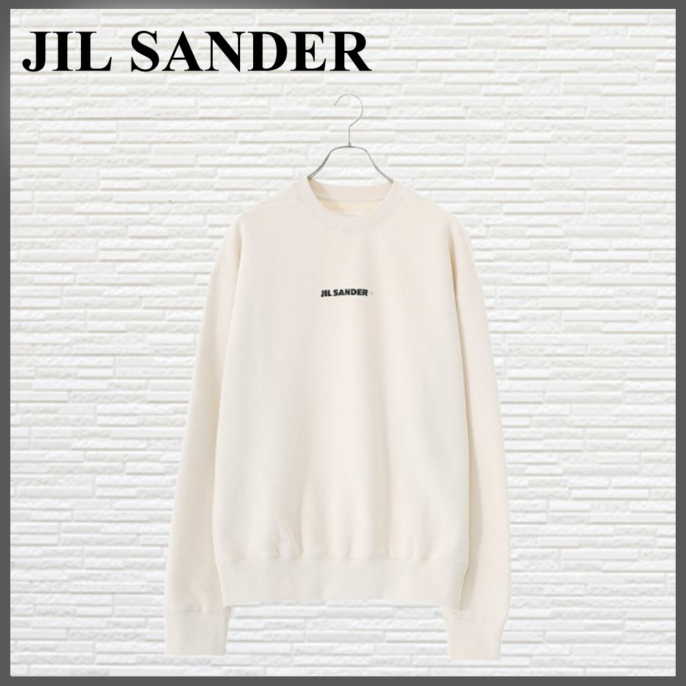 JIL SANDER コットンスウェットシャツ ロゴ デューン