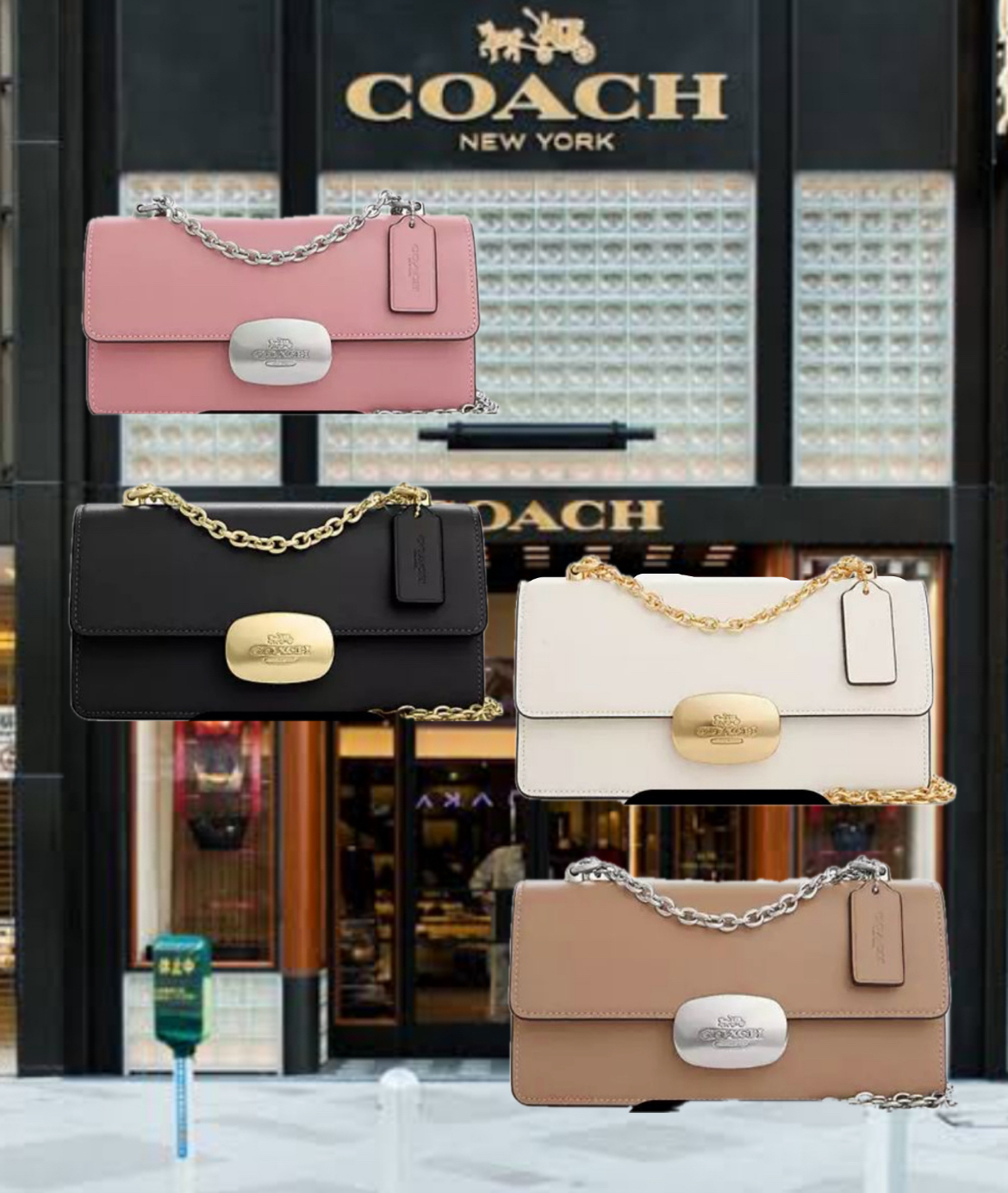 レアbag☆新作【COACH】コーチ レザー チェーンバック