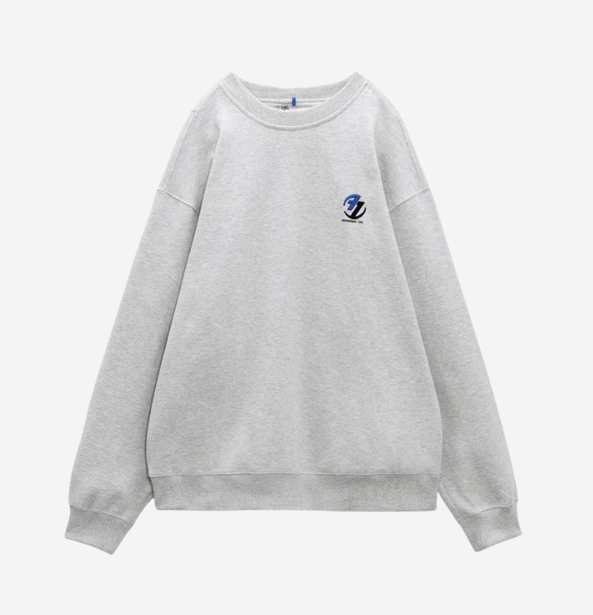 【ADERERROR】 Zara x Ader Error Oversize Sweatshirt Grey