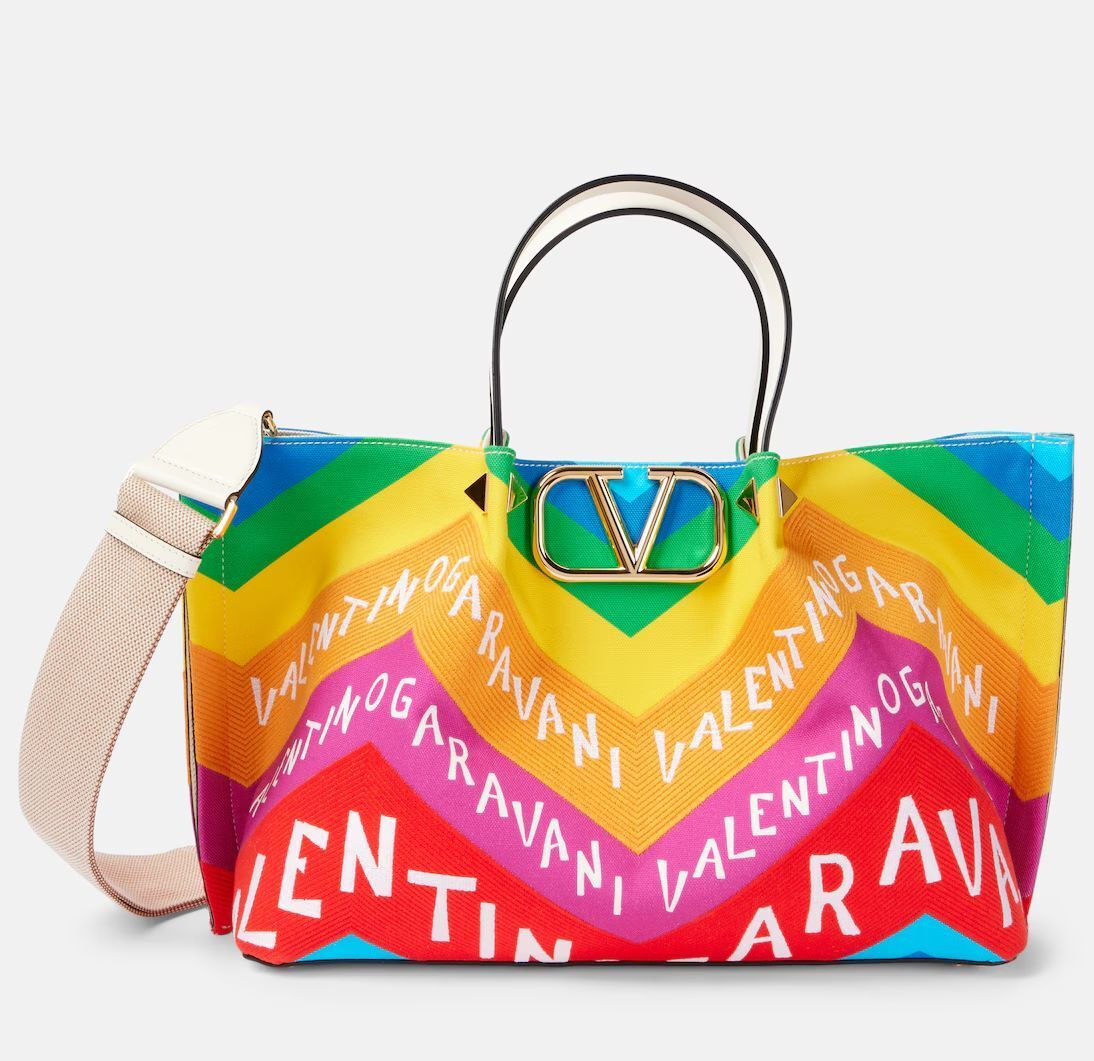 (VALENTINO)VLogoシェブロン24 キャンバストート(SALE!国内発送)