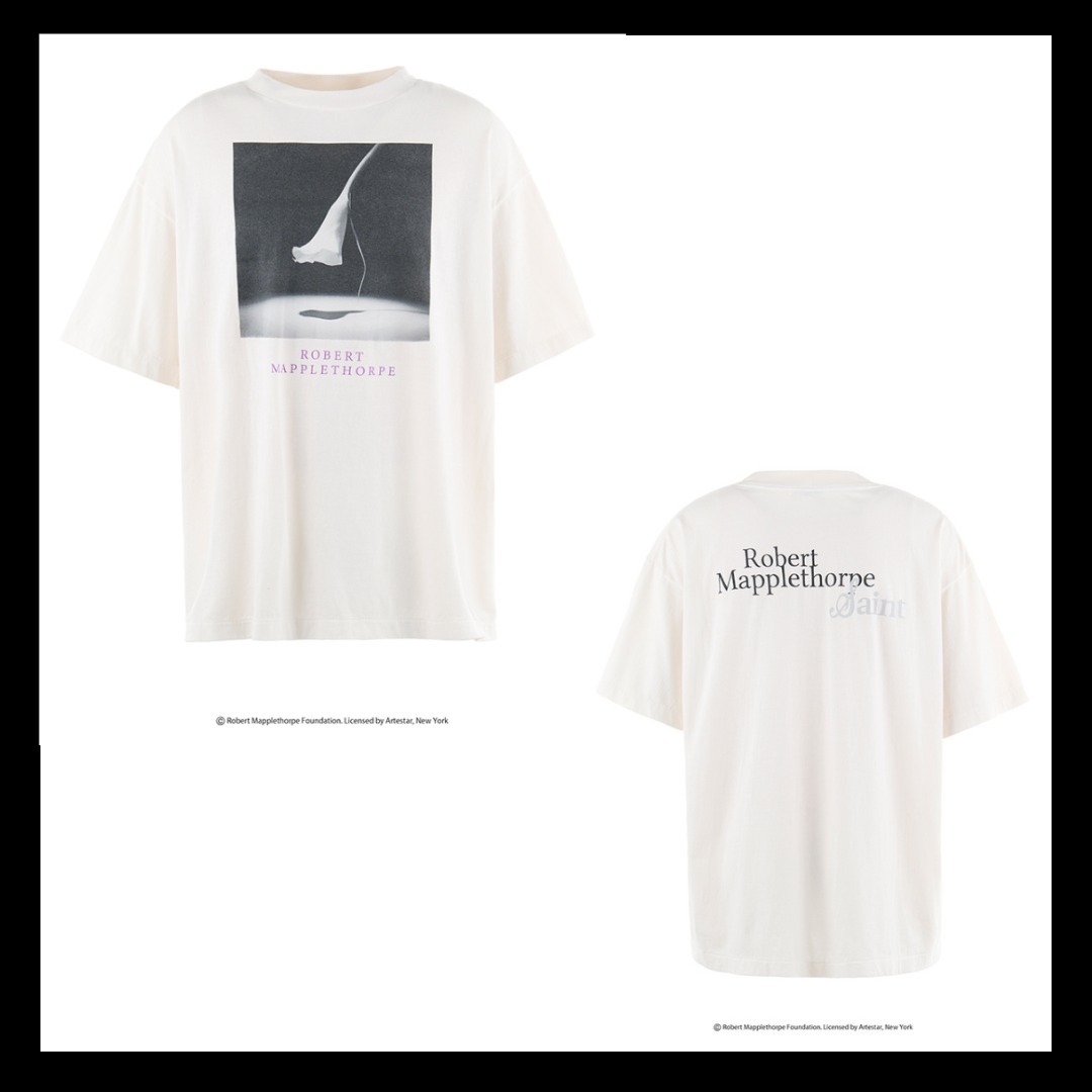 【SAINT Mxxxxxx】MT_SS TEE / CALLA LILY / WHITE 半袖 Tシャツ SM-HR8-0000-C17/MT_SS TEE/CALLA LILY(M WHITE): SAINT MXXXXXX