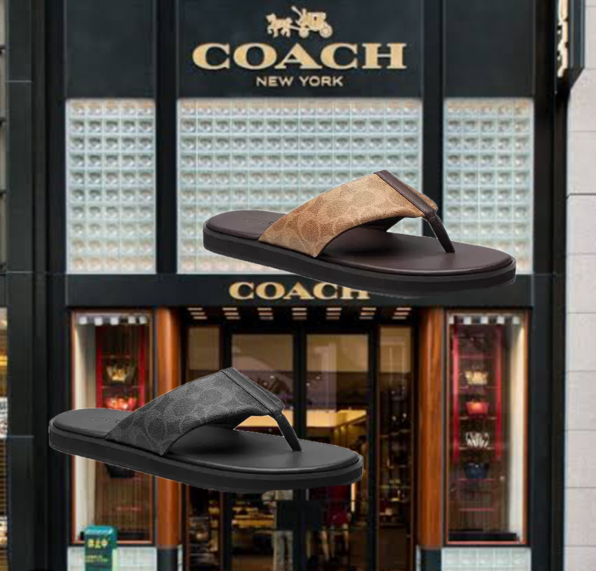 完売必須【Coach】コーチサンダル コーチロゴ モノグラム
