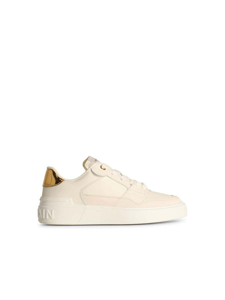 【関税＆送料込み】Balmain 'B-Court' White Leather Sneakers