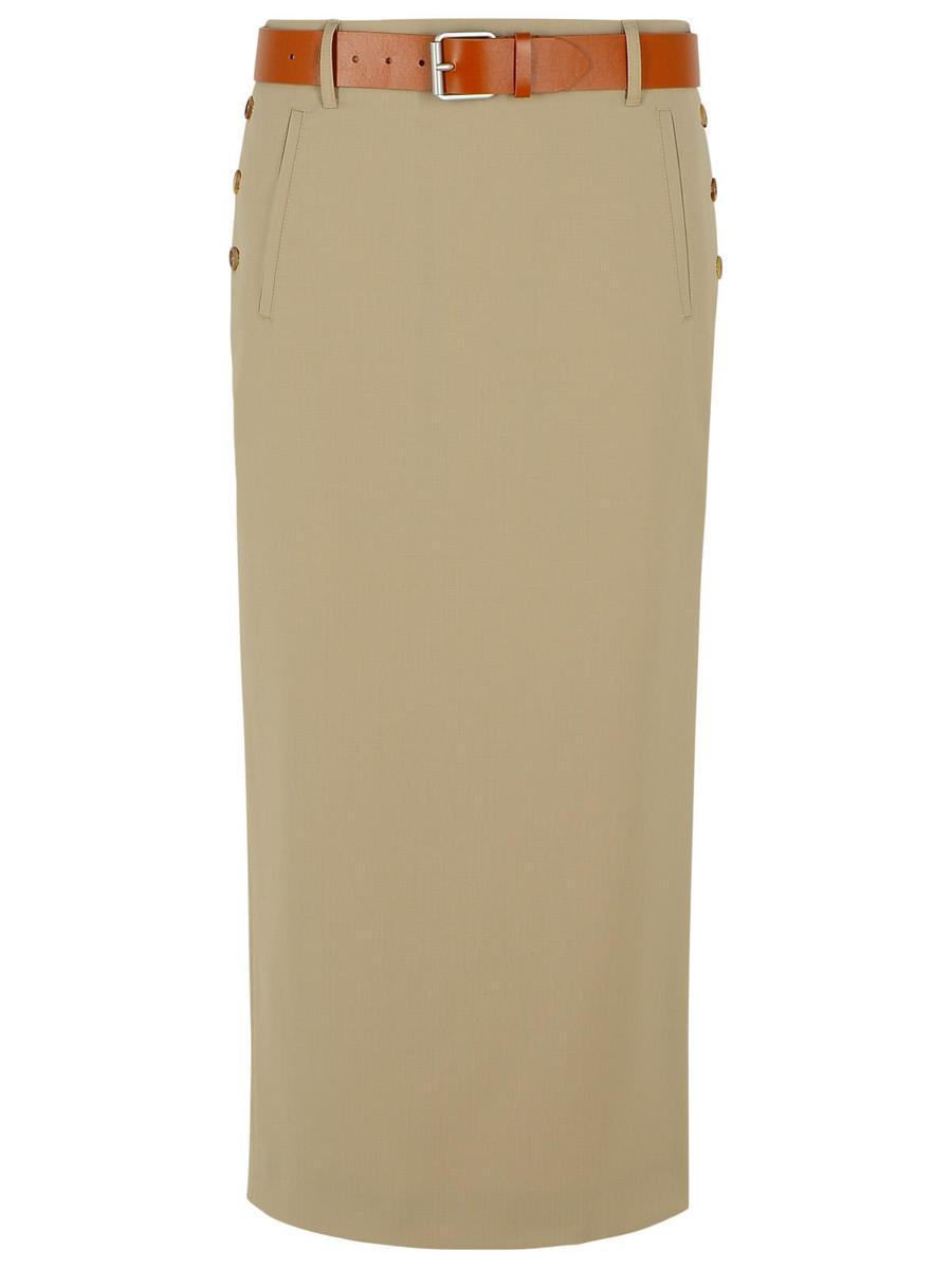 【関税＆送料込み】Moschino Beige Virgin Wool Skirt