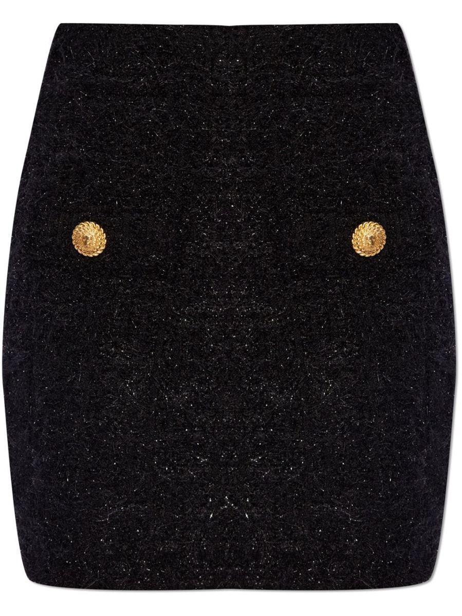【関税＆送料込み】Balmain Buttoned Tweed Skirt