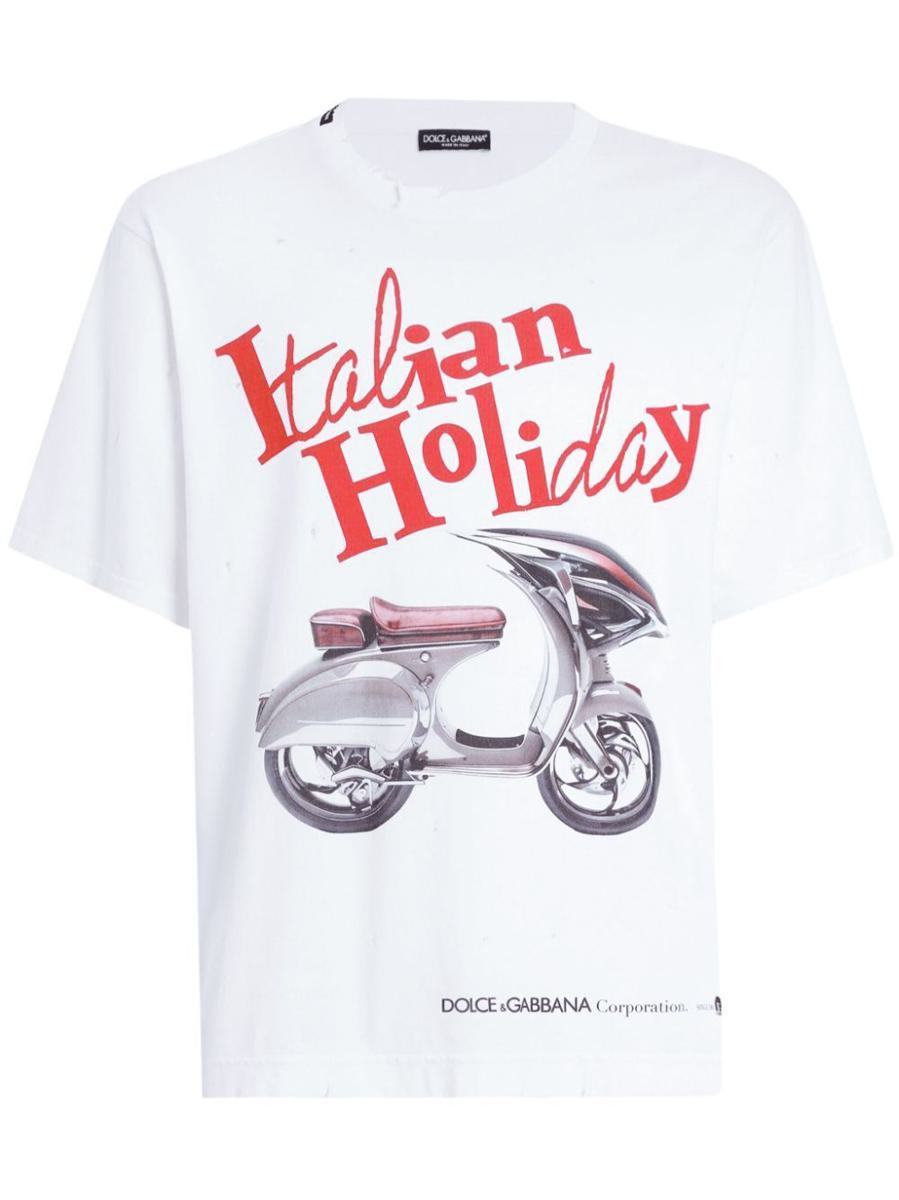 【関税＆送料込み】Dolce & Gabbana Vespa Print Cotton T-Shi