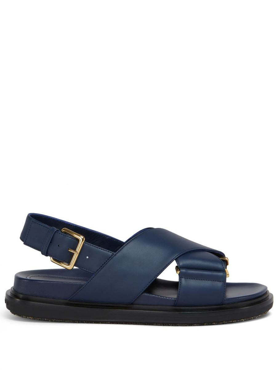 【関税＆送料込み】Marni Leather Crisscross Fussbett Sandal