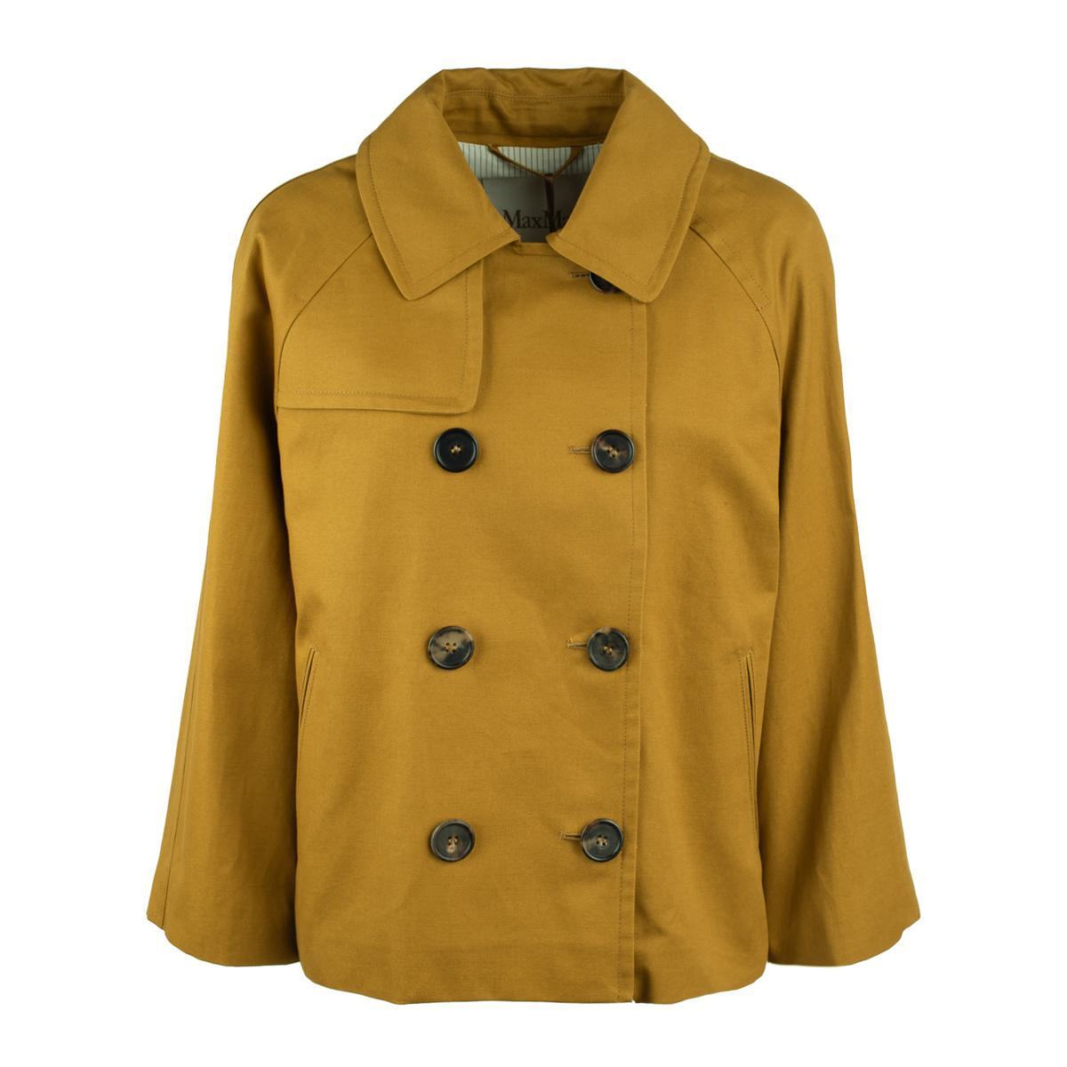 【関税＆送料込み】Max Mara Yellow Crop Trench Coat In Drip