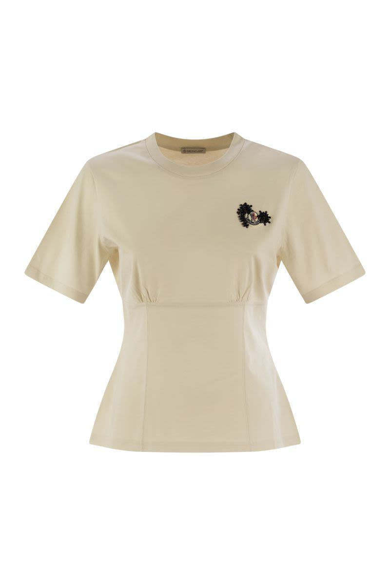 【関税＆送料込み】Moncler Cotton T-Shirt With Handmade Bea