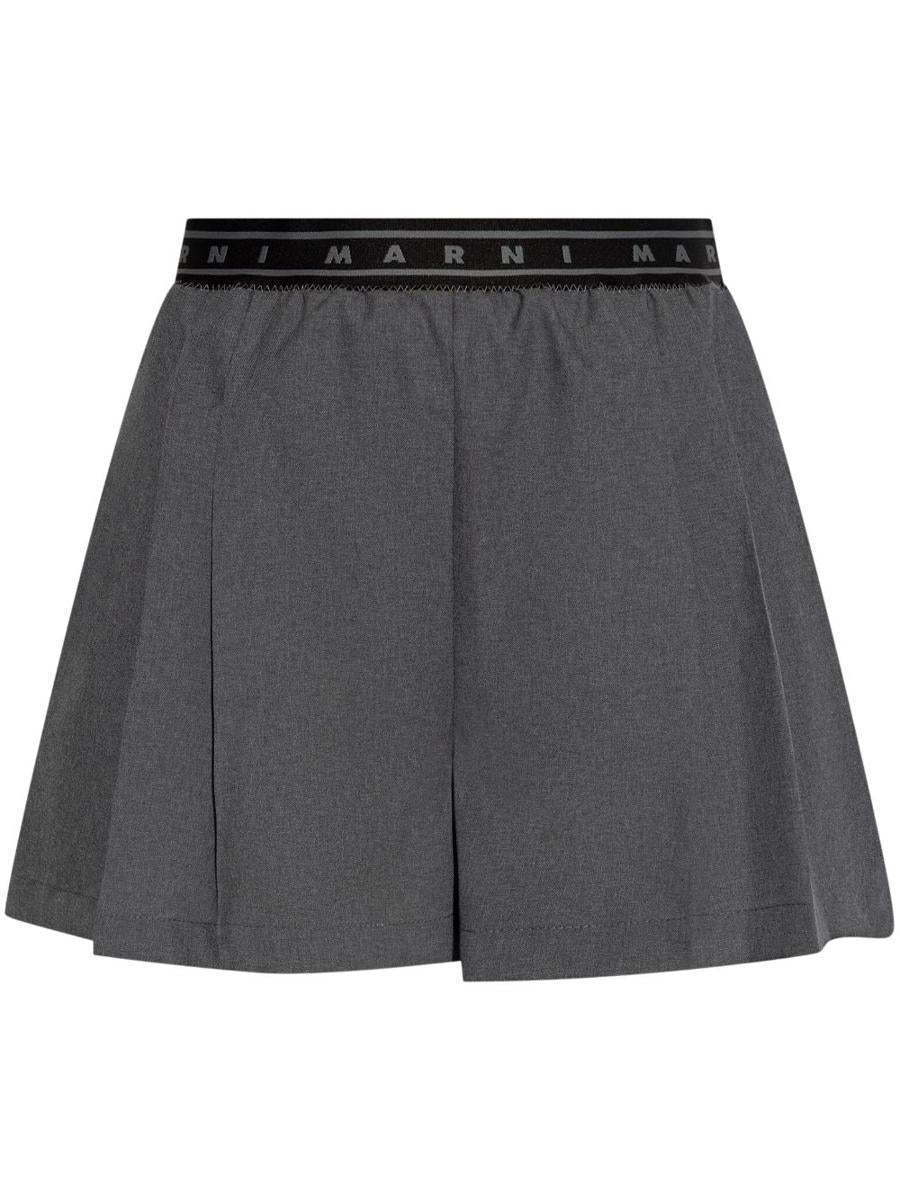 【関税＆送料込み】Marni Grey Pleated Shorts With Elastic W