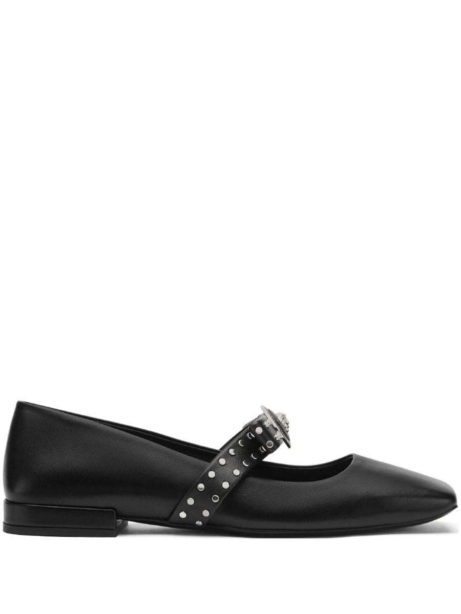 【関税＆送料込み】Versace Gianni Ribbon Leather Ballerina
