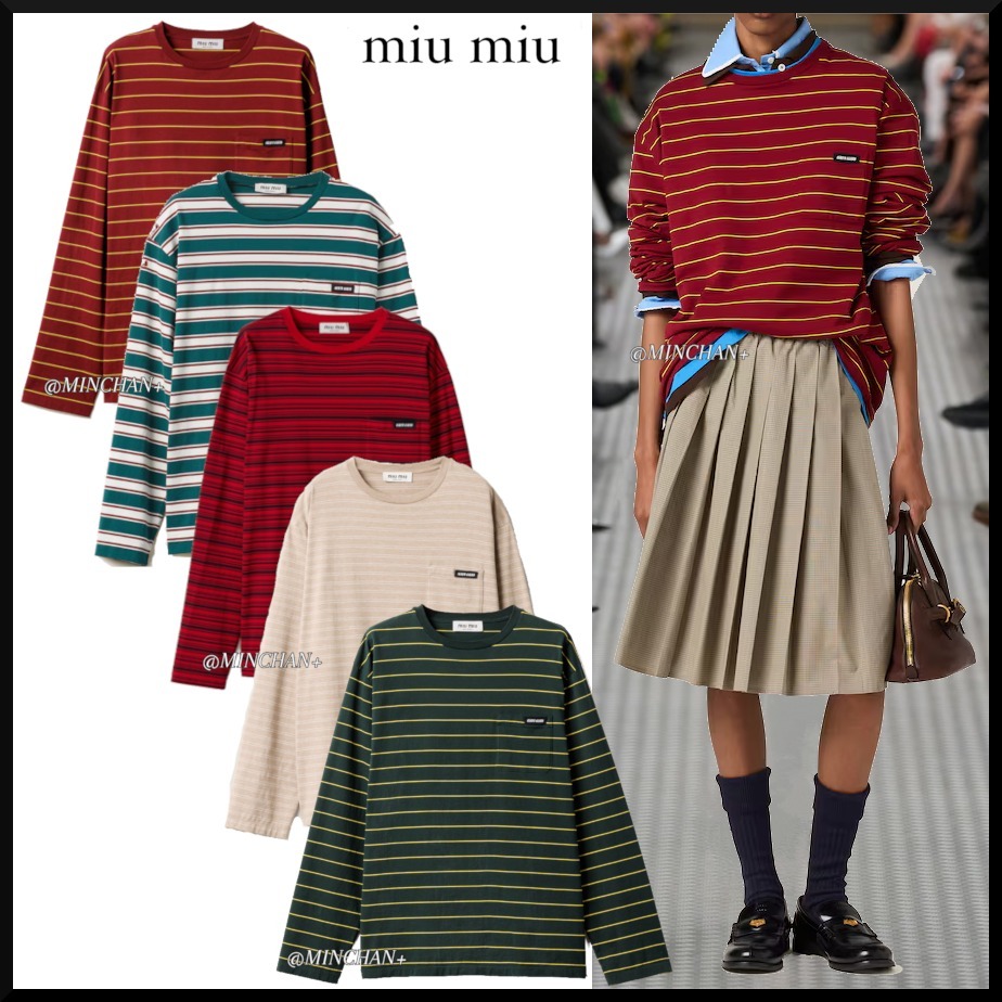 【Miu Miu】cotton jersey 長袖 コットン ジャージー Tシャツ