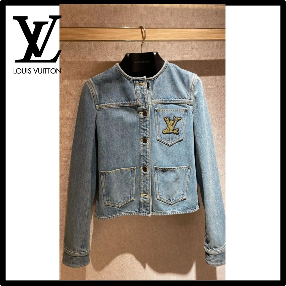 【ノーカラーが上品☆】 Louis Vuitton★デニムジャケット