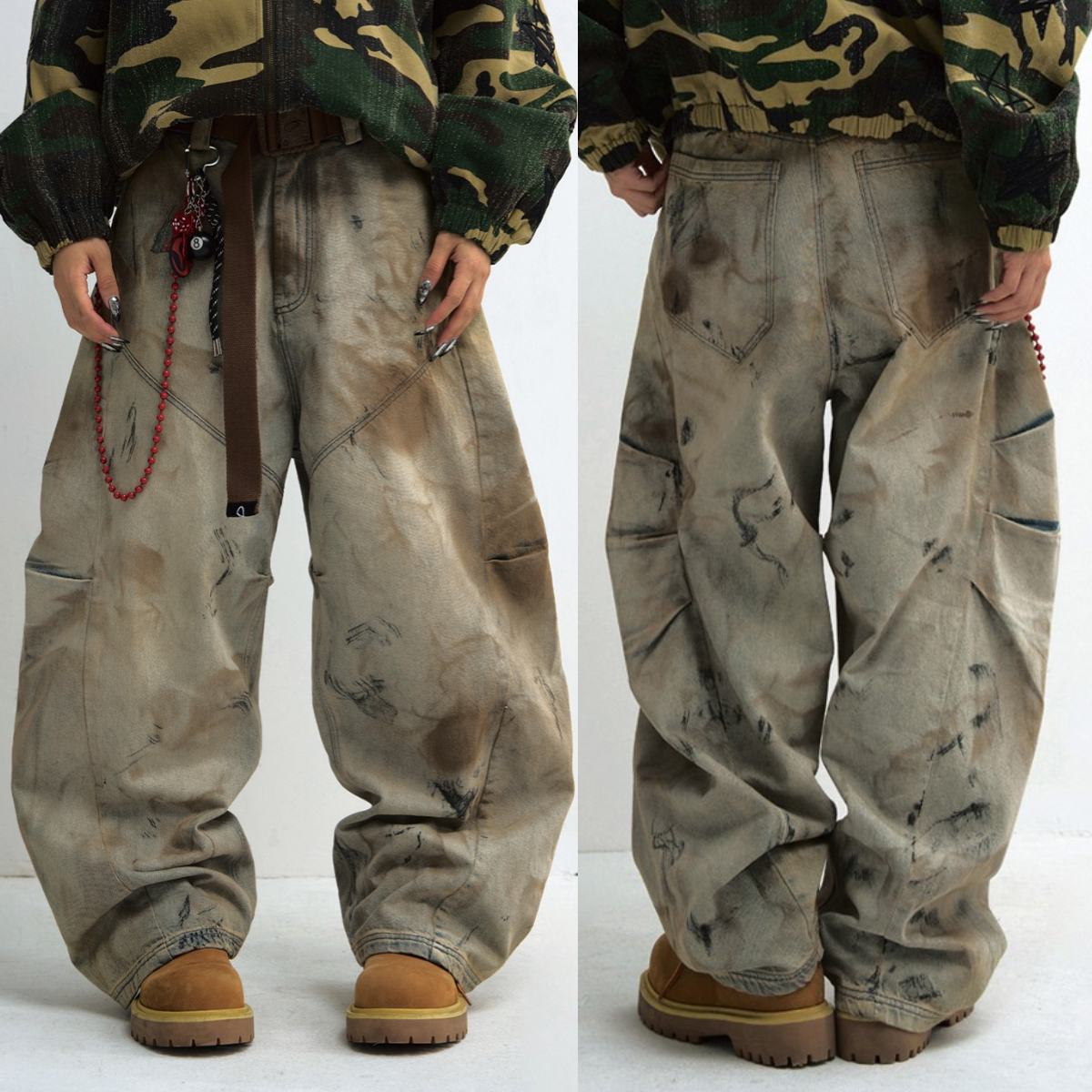 【送関込・国内発送】PEOPLESTYLE★ ウォッシュ加工 ジーンズ