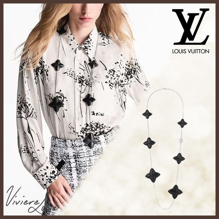 *ブラックの花が彩る*【LOUIS VUITTON】ネックレス