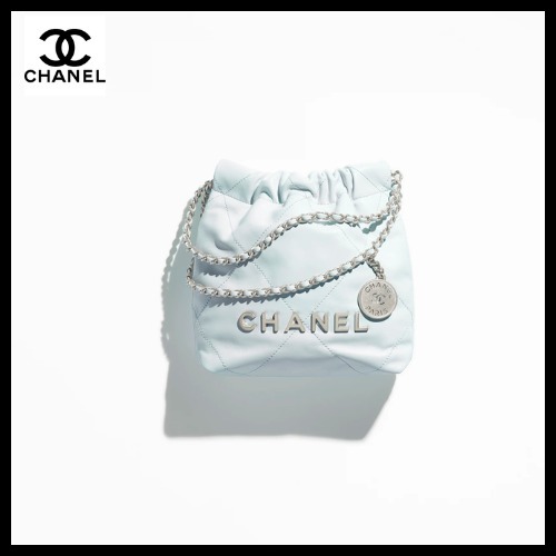 **25S 優しい色味 /ブルー**【CHANEL 】22 ミニハンドバッグ