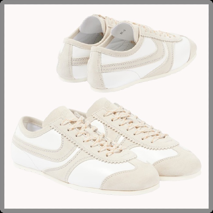 25SS◆Dries Van Noten◆スエードレザースニーカー ホワイト