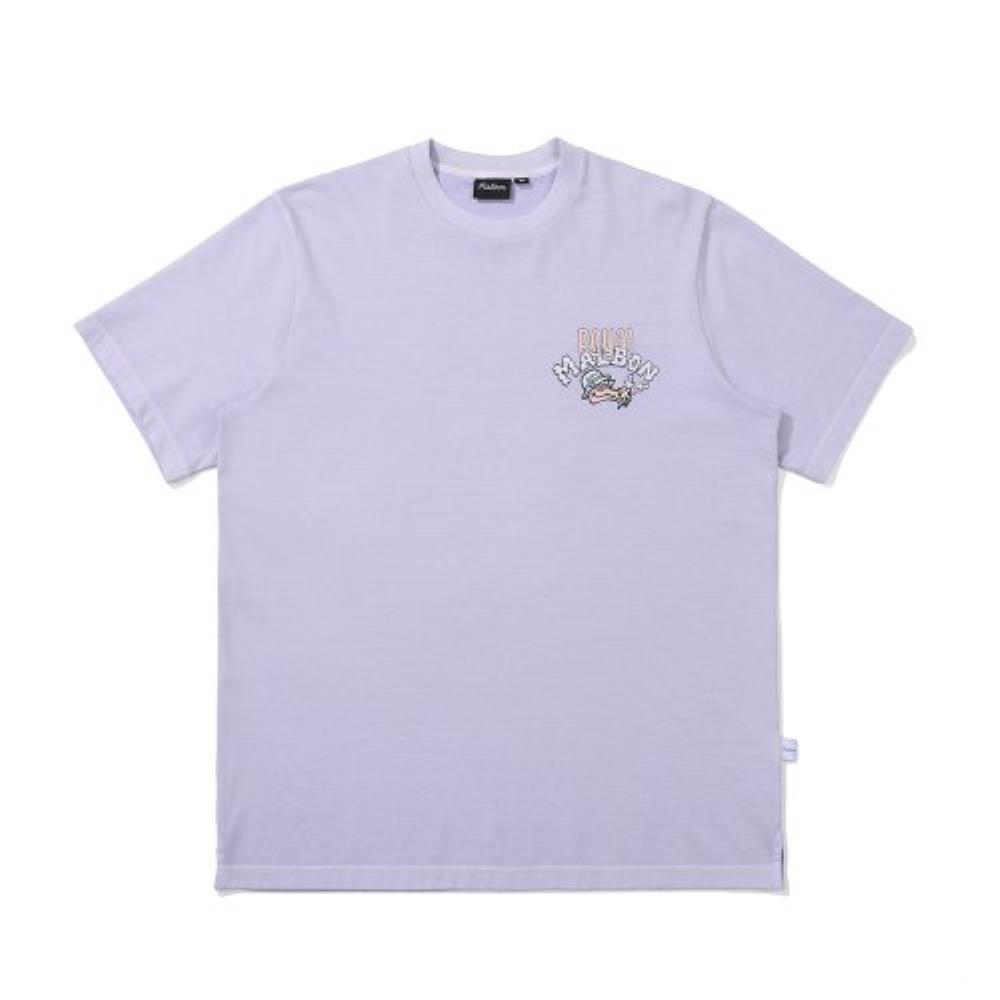 ■Malbon Golf■ Dragon Bucket Pigment Round T-Shirt PURPLE M