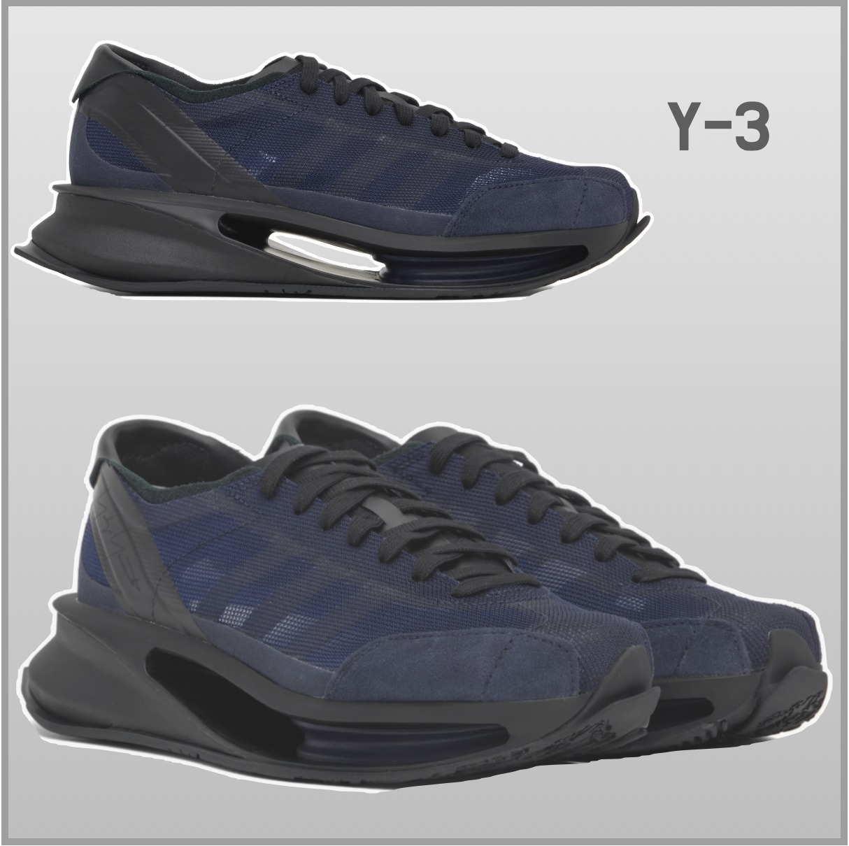 Y-3 メンズ ローカット スエード レザー スニーカー 国内発送